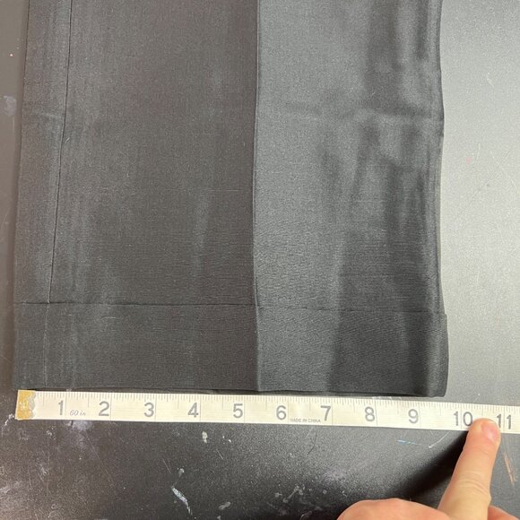 Liz Claiborne Black 100% Silk Women's Dress Pants Size 12 Side Zipper Flat Front - Picture 9 of 11